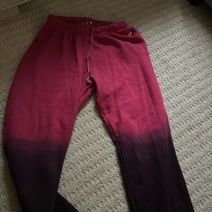 Ombré pink and purple sweats